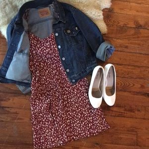 DONATING Forever 21 Red and White Floral Sundress